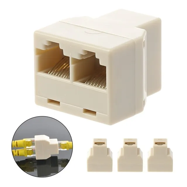 Adaptador Rj45 1 A 2 Salidas Spliter De Cable Red Internet