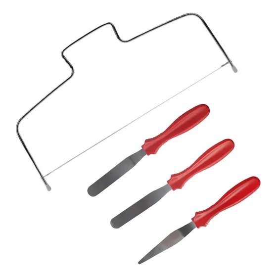 Kit Nivelador Cortador Fatiador Espátulas Confeiteiro Bolos
