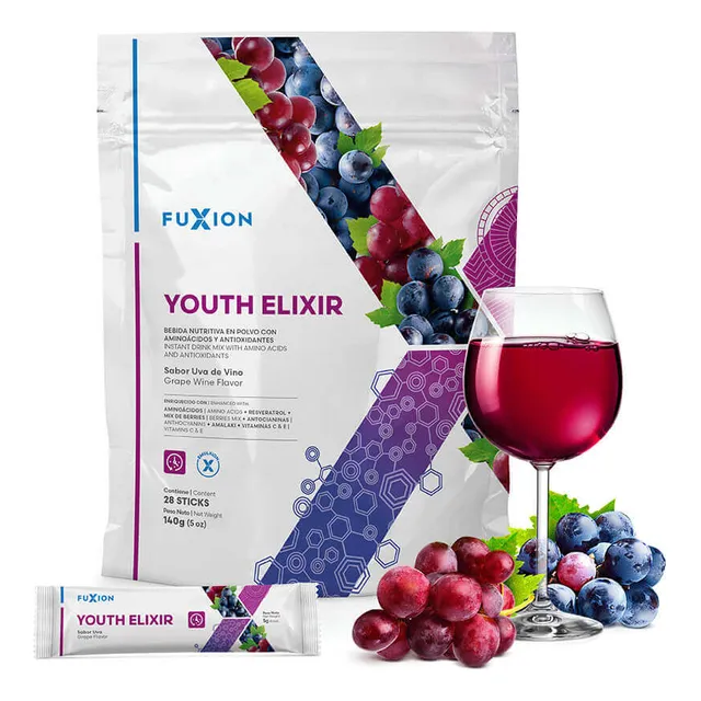 Youth Elixir Fuxion Anti Edad Con Resveratrol Pack X 28 Unid