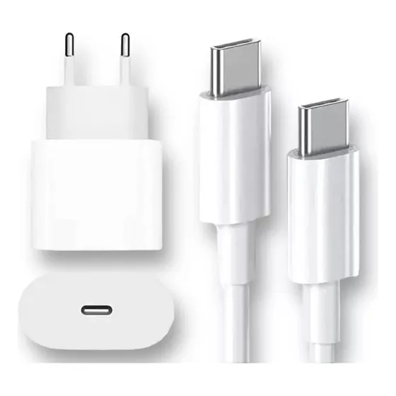Cargador Usb C Carga Rapida 35w Compatible Con iPhone 15-16 Color Blanco