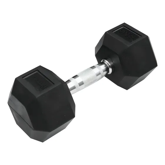 Mancuerna Hexagonal Fija De 5 Kg - Pesa Pesas Color Negro