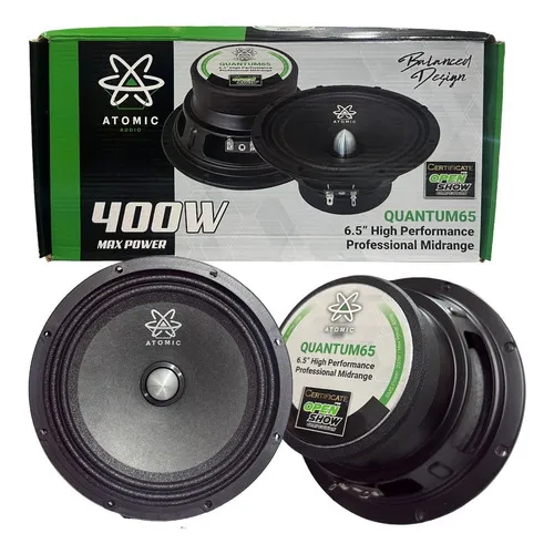 Set De Medios Atomic 6.5 400w Max 200w Color Negro