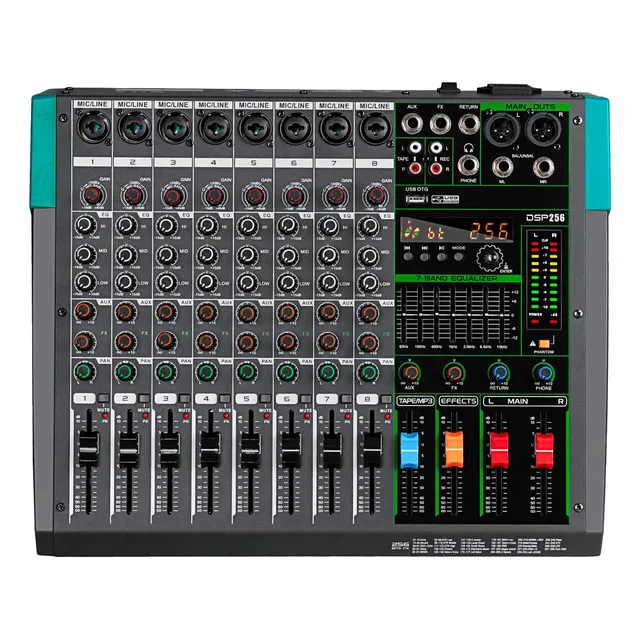 Depusheng Pa8 Mezcladora De Audio 8 Canales 256dsp Efecto