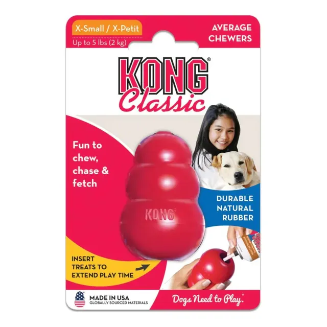 Kong Classic Juguete Masticable Ansiedad Stress Perro Xsmall
