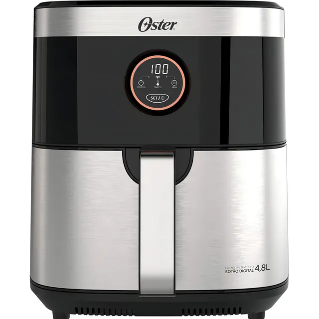 Fritadeira Air Fryer Sem Ăleo Ofrt660 Preta/inox Oster 4,8l Cor Preto Fritadeira Air Fryer Sem Ăleo Ofrt660 Preta/inox Oster 4,8l Cor Preto