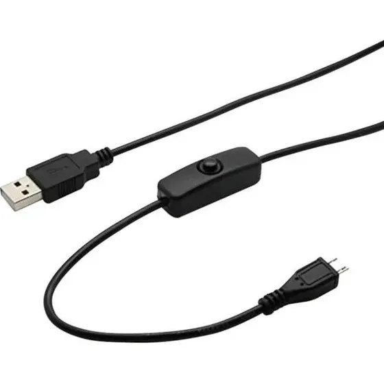 Cable Micro Usb Con Switch Para Raspberry Pi 3 Pack