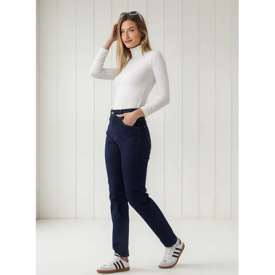 Mom Recto Mujer Elastizado, Todos Los Talles Jeans De Verano