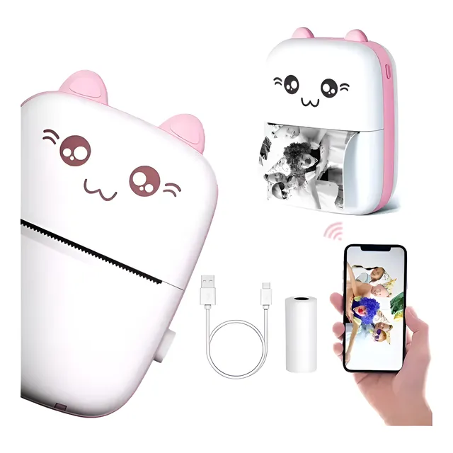 Impresora Portátil Térmica Mini Bluetooth Incluye Papel Aut