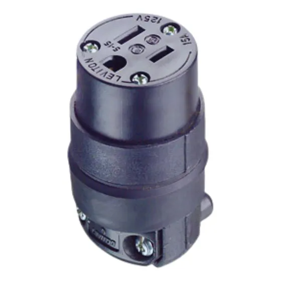 Conector 3p 15a 125v Negro Leviton 515cr - 10 Pzas