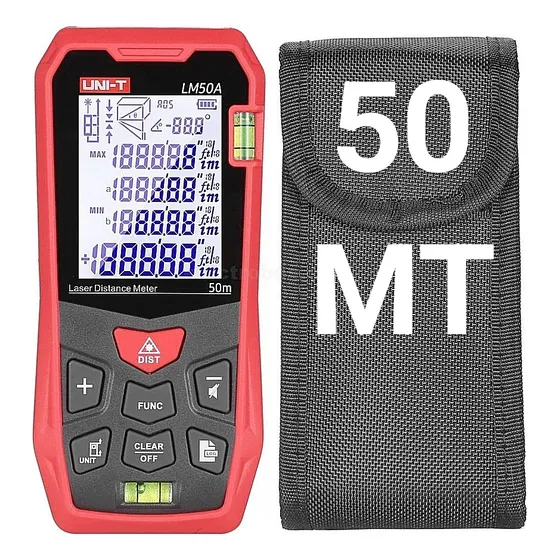 Uni-t® Lm50a® Medidor De Distancia Láser 50 Metros C/accs