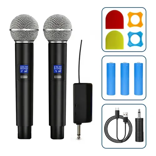 Wireless Microphone System With 4 Handheld Wireless | Parcelamento