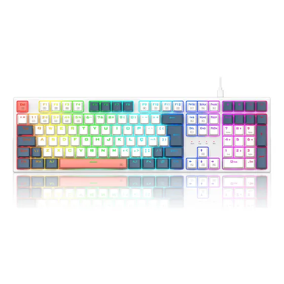 Teclado Gamer Redragon Trundle K668-wbo Rgb, Inglés Cableado
