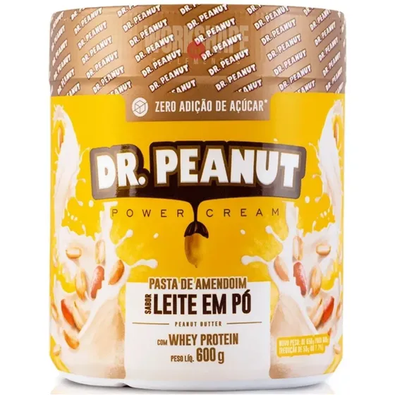 Dr. Peanut Pasta De Amendoim Do C Whey Isolado 600g Sabor Leite Em Pó