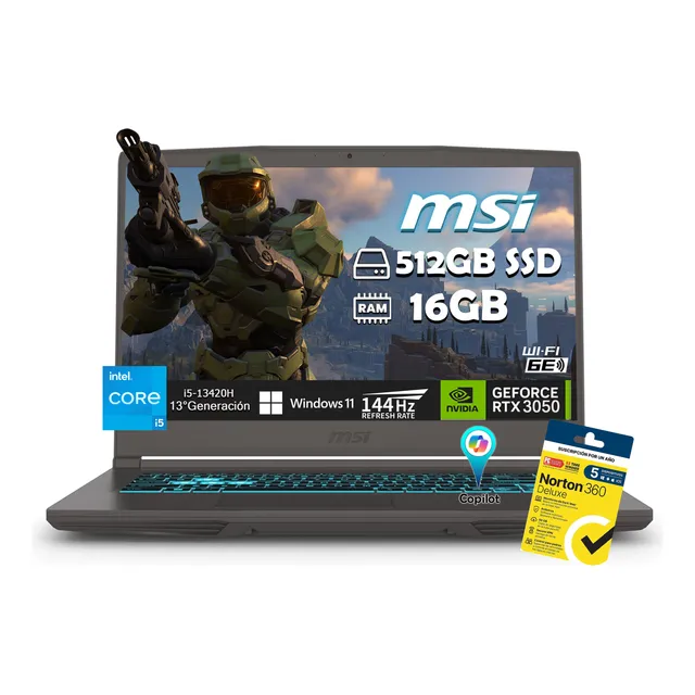 Laptop Gamer Msi Thin Core I5-13420h 512gb Ssd 16gb Ram +kit