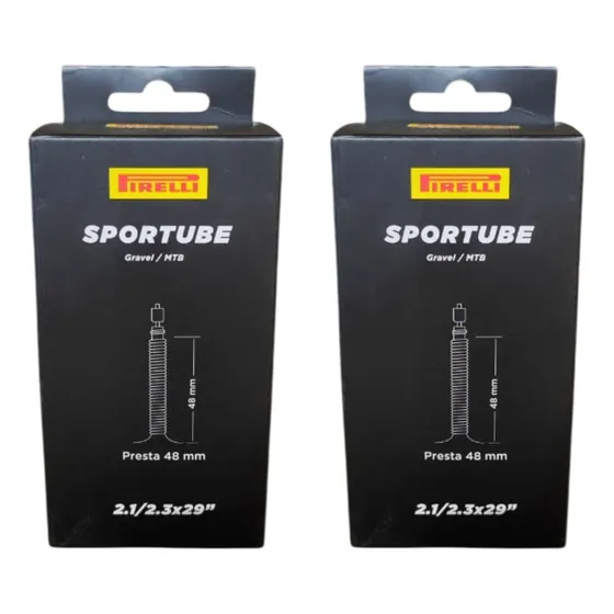 Kit 02 Câmarad De Ar 29x2.1/2.3 Pirelli Sportube Presta 48mm