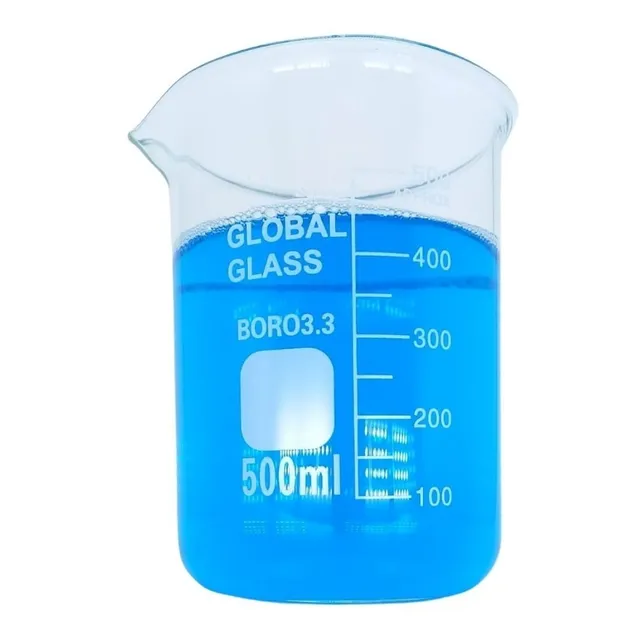 Frasco Béquer Vidro Boro 500ml Graduado Com Bico