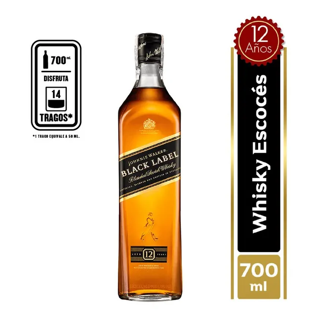 Johnniewalker Black Label 700ml - mL a $258