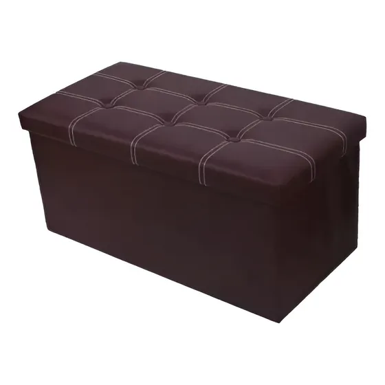 Banqueta Baul Puff Baul Marron 76x38 Organizador Puff Sillon Pie De Cama Baul Organizador Pouf Sillon Taburete Plegable Puff Silla Asiento Qatarshop Organizador Plegable