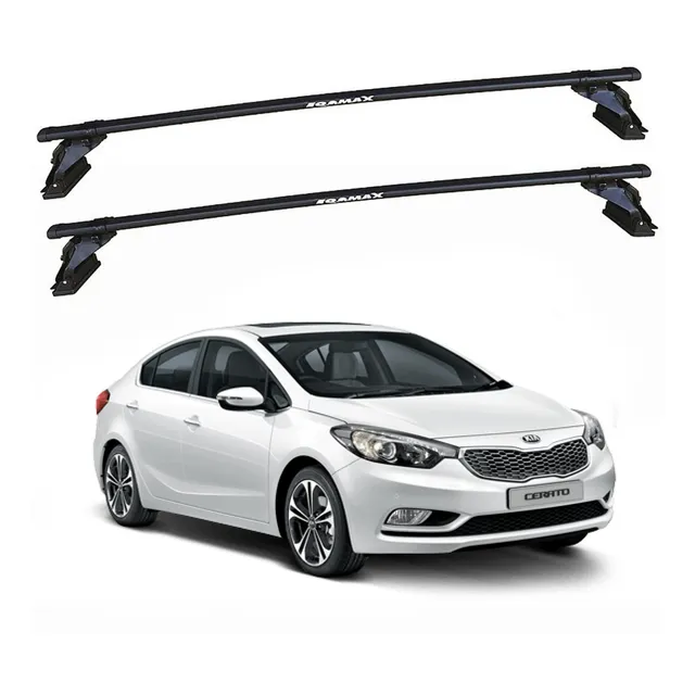 Barras De Techo Eqmax Aco Acero Kia Cerato 2011-2015 Negro