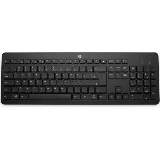 Teclado sem Fio HP 230 com Dongle USB Wireless Digitação Silenciosa Layout BR Preto (3L1E7AA)