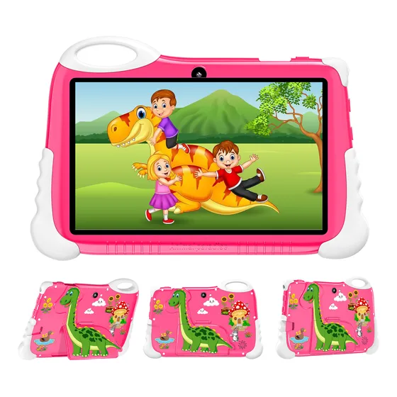 7'' Tableta Para Niños Con Funda Android 11 6g+128g Wifi Rosa Chicle