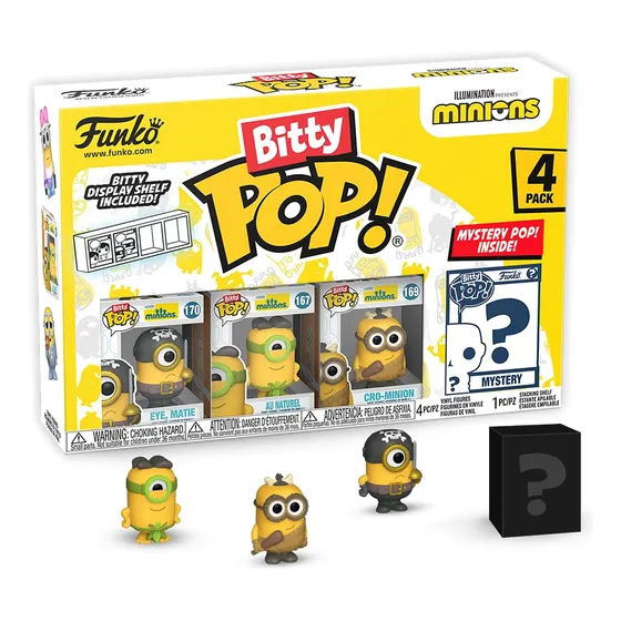 Paquete De 4 Minijuguetes Coleccionables Funko Bitty Pop! Es