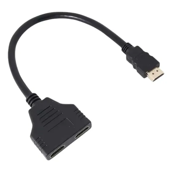 Splitter Hdmi 1x2  - 1 Macho 2  Hembra - Cable Adaptador