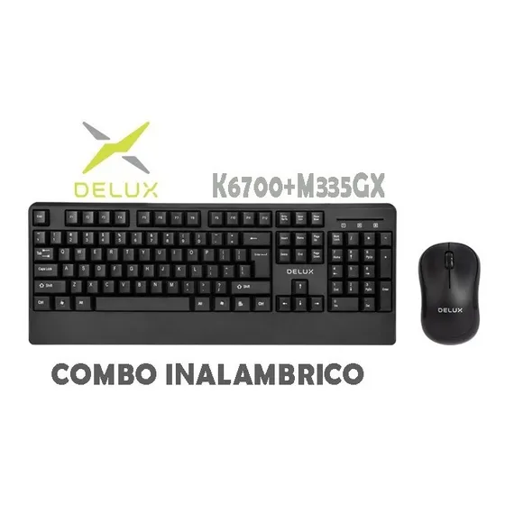 Combo Teclado Mouse Delux Inalambri Usb Español K6700g+m33 