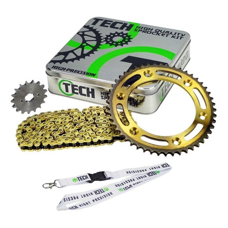 Kit Transmision Honda Xr 150 L 49/17 Cadena Reforzada - Tech Kit Transmision Honda Xr 150 L 49/17 Cadena Reforzada - Tech