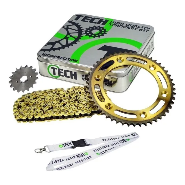 Kit Transmision Honda Xr 150 L 49/17 Cadena Reforzada - Tech
