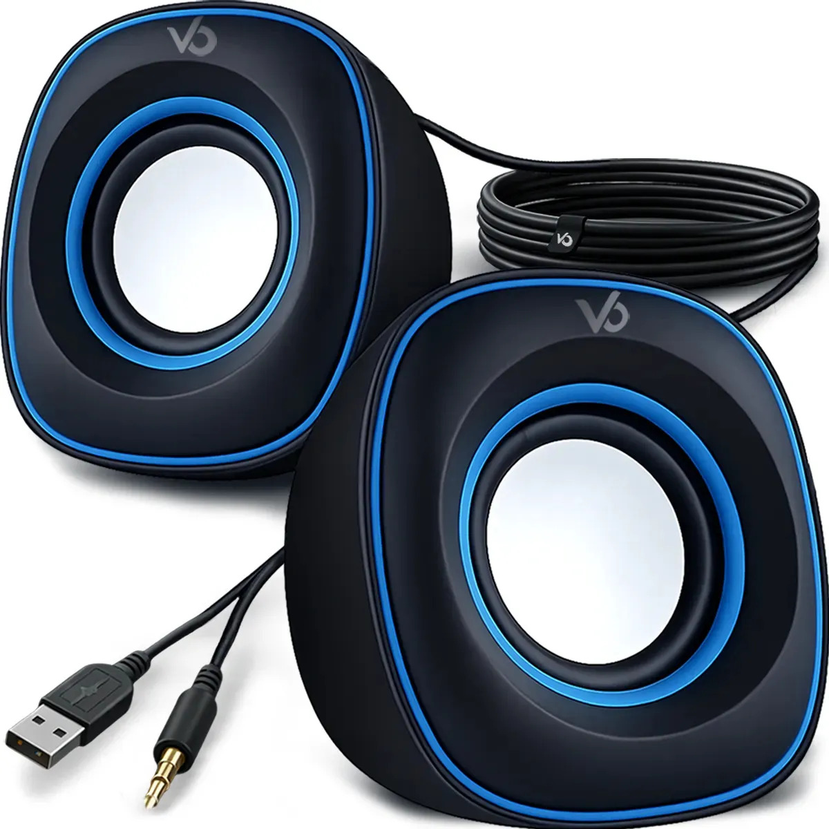 Caixa de Som Voxo 6W USB P2 para Computador e Notebook