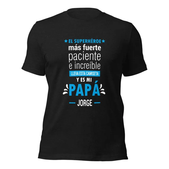 Camiseta Papá Superhéroe Personalizada Con Nombre Regalo