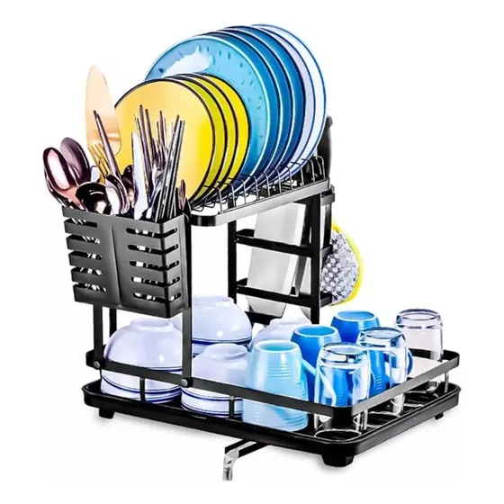 Organizador Y Escurridor Platos Loza Cubiertos Seca Platos