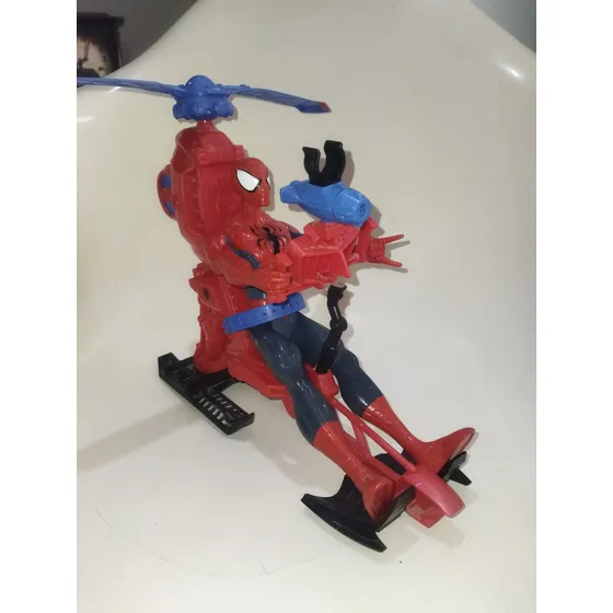 Marvel Figura Usada Spiderman Helicóptero 30 Cms