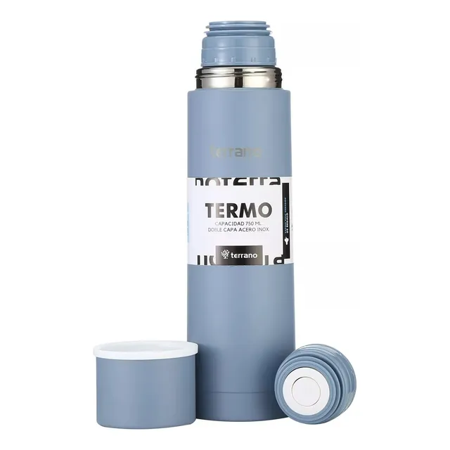 Set Termo Terrano 750ml + Mate Acero Trad  + Bombill De Rega