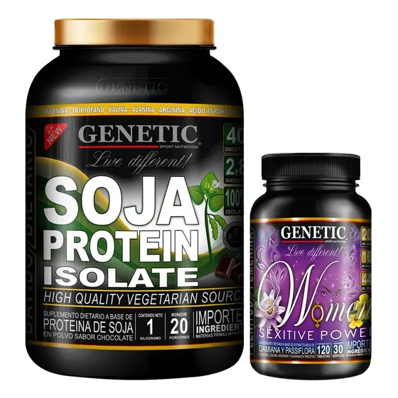 Soja Protein Vegano Antioxidante Zinc Guaraná Women Genetic