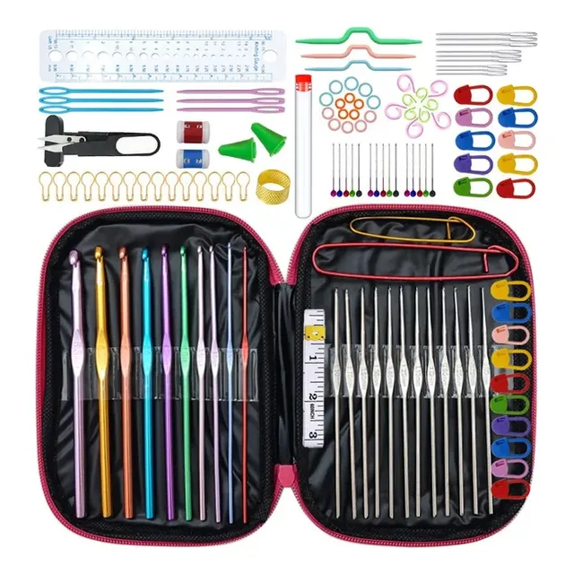 Kit Para Tejer A Crochet Y Accesorios De 127 Piezas