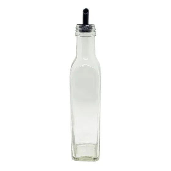 Botella Vidrio Aceite Vinagre Pico Vertedor 250cc Pack X12