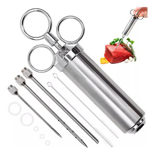 Seringa Injetor Temperos 3 Agulhas Inox Profissional Carne Seringa Injetor Temperos 3 Agulhas Inox Profissional Carne