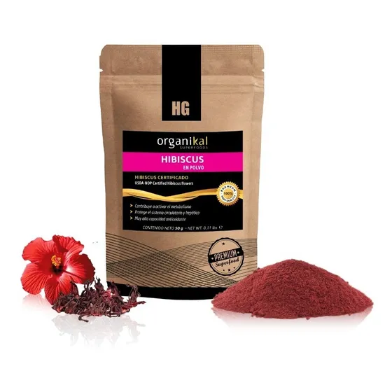 Hibiscus En Polvo Organikal X50gr Premium Hgl