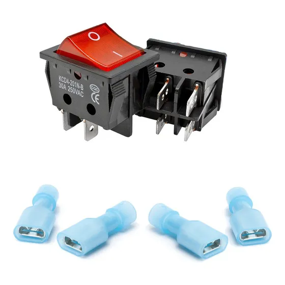 Switch Boton Inversora Reforzado On Off 250v 30a Terminales 