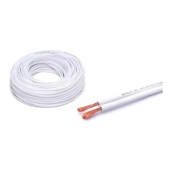 Cable Spt 2x18 Awg Blanco 10 Metros 100% Cobre Iconel