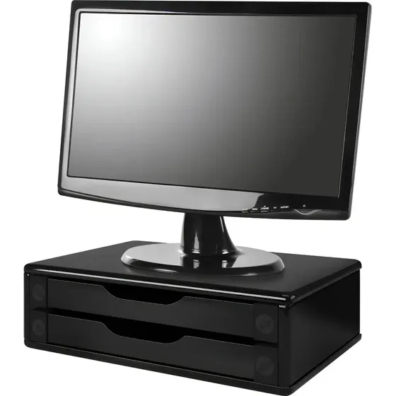 Suporte Monitor Com 2 Gavetas Mdf Ergonomico Escritório