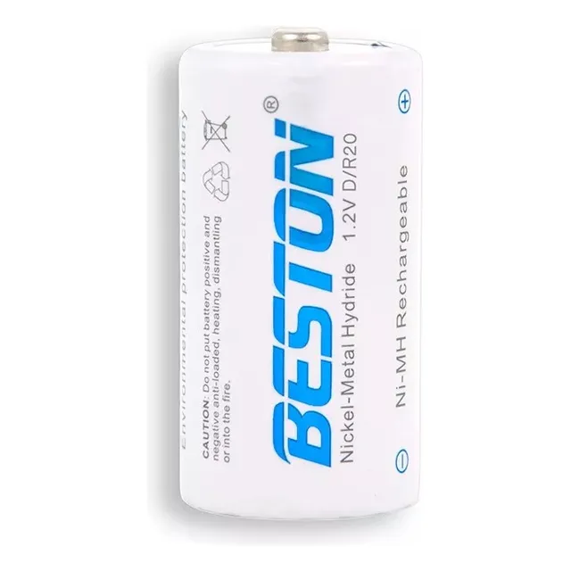 Pila Bateria Recargables Tipo D 4000mah 1.2v R20 X2unidades
