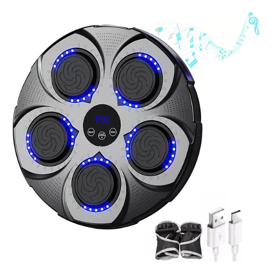 Máquina De Boxeo Manzanoshop 0113 Karate Musical Bluetooth Inteligente Color Azul Multimodal