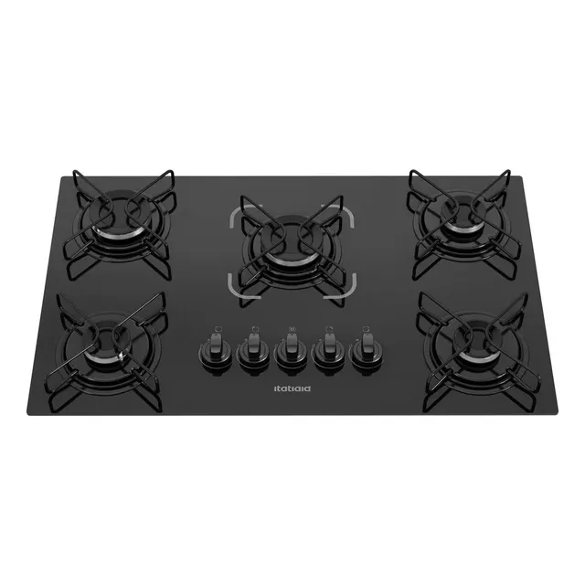 Cooktop 5 Bocas A Gás Glp Itatiaia Preto Essencial