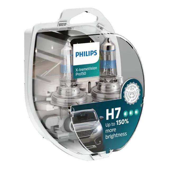 Kit 2 Lampara H7 Philips Xtreme Vision Pro +150% 12v 55w