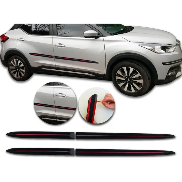 Nissan Kicks 2017 Protección De Puertas Con Vira Roja Kenny
