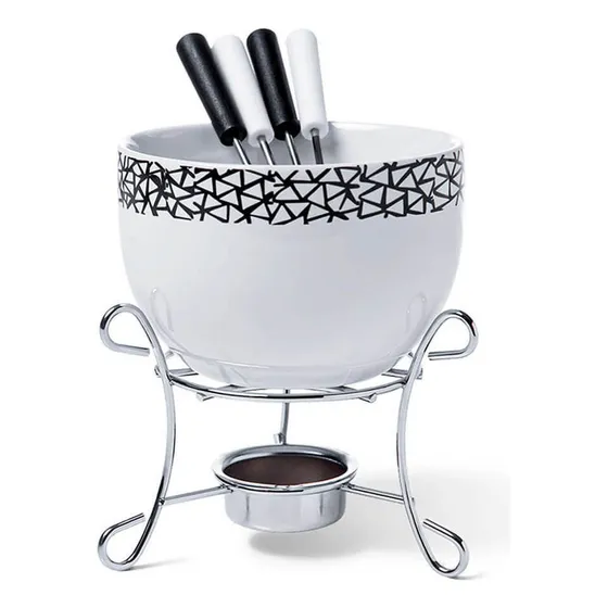 Conjunto Para Fondue Cerâmica 6 Peças Brinox