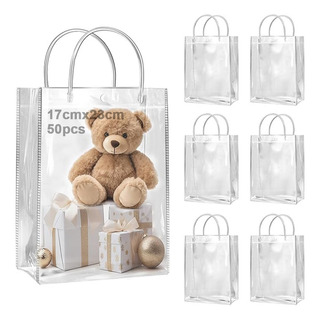 50 Bolsa Regalo Con Asa Transparentes Boda Bautizo Recuerdos 50 Bolsa Regalo Con Asa Transparentes Boda Bautizo Recuerdos